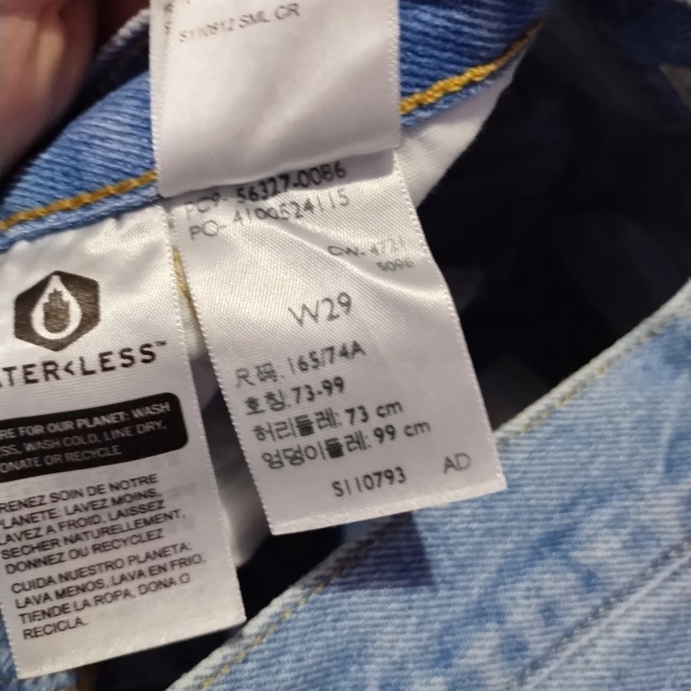 Levis Premium 501 Button Fly Raw Hem Destructed Beach Vacation Shorts Sz 29‎